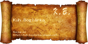 Kuh Boglárka névjegykártya